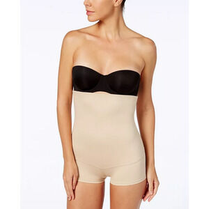 Maidenform Flexees Women Hi Waist Boyshort Shapewear Latte Lift Size XL